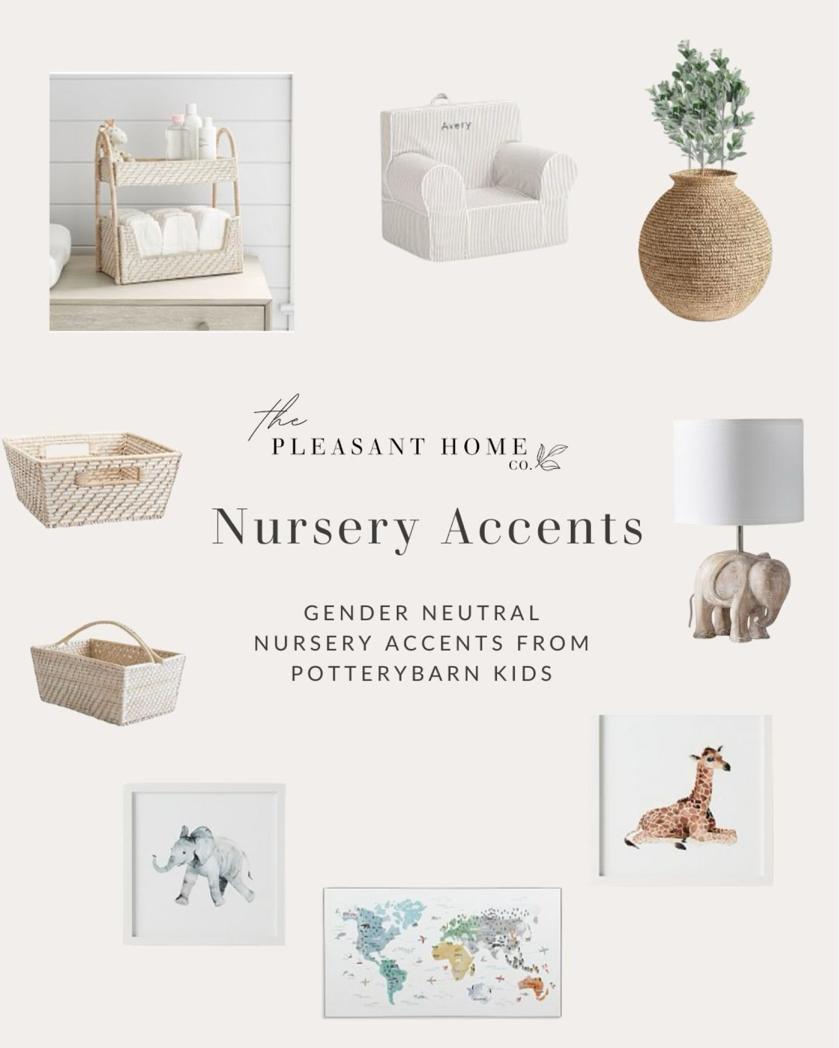 Gender neutral nursery accents from pottery barn kids. Kids, toddlers, babies, safari, animals, jungle, nursery theme, baby room, 

#LTKKids #LTKHome #LTKFamily