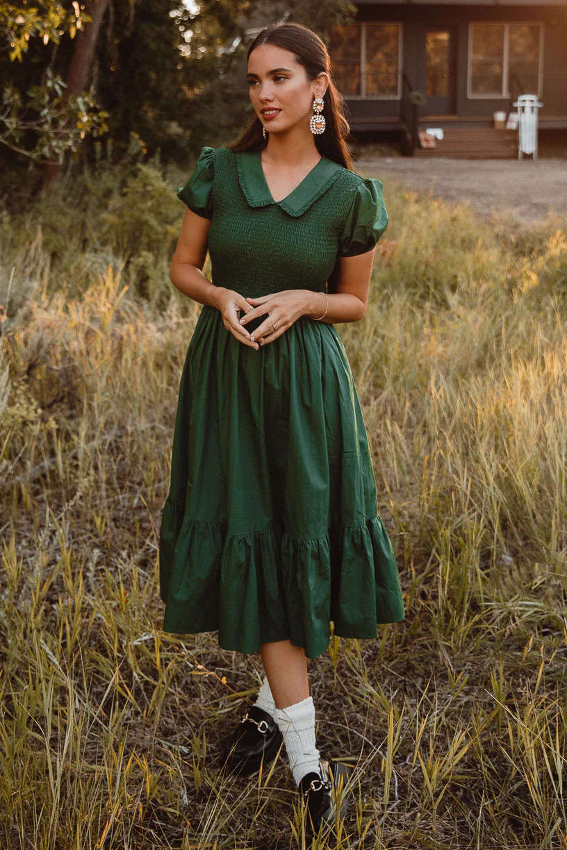 Addie Dress in Green | Ivy City Co