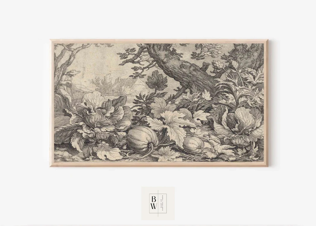 Samsung Frame TV Art Autumn Fall Vintage Fall Pumpkin - Etsy | Etsy (US)