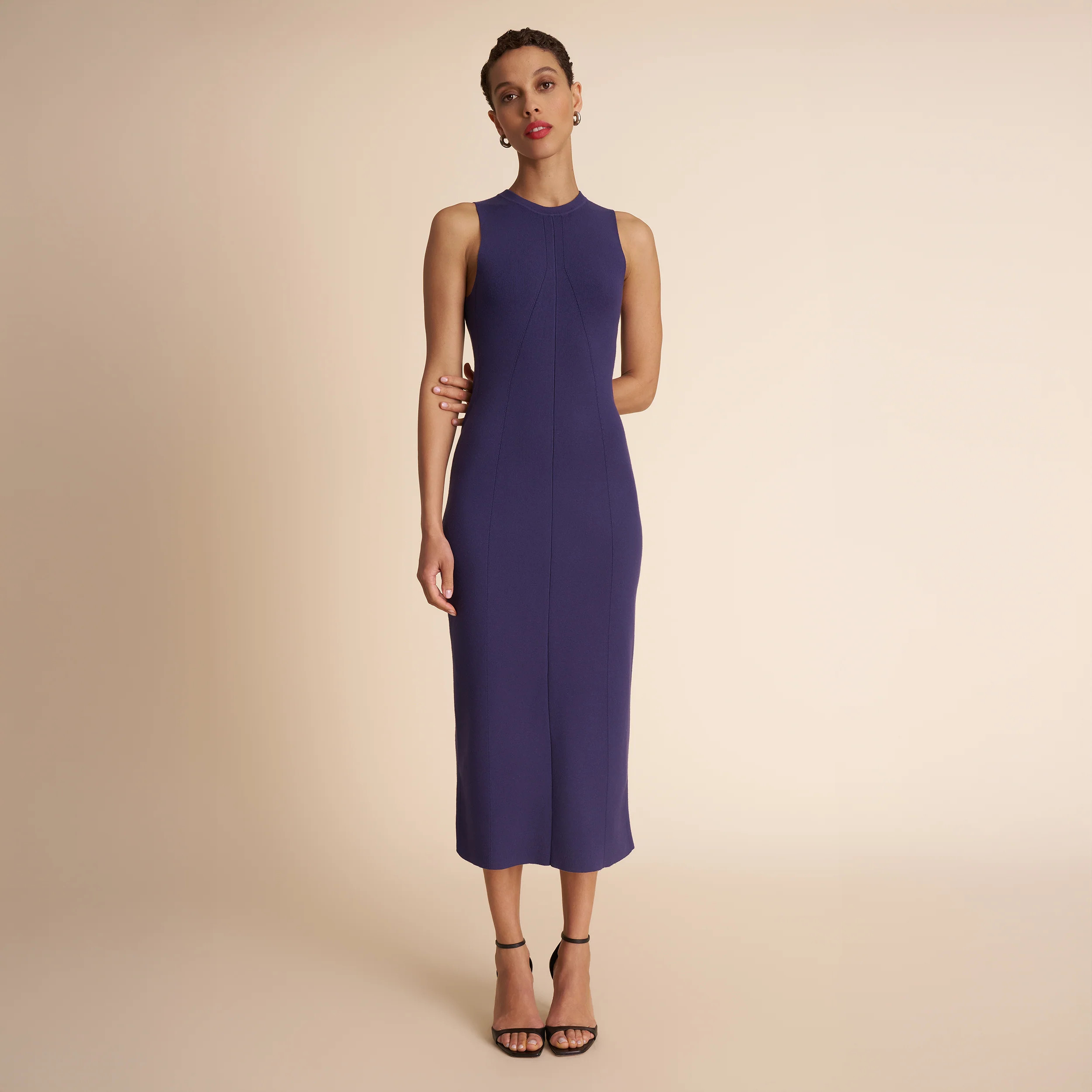 Amal Sculpt Dress - 365 Stretch Knit :: Deep Iris | MM LaFleur