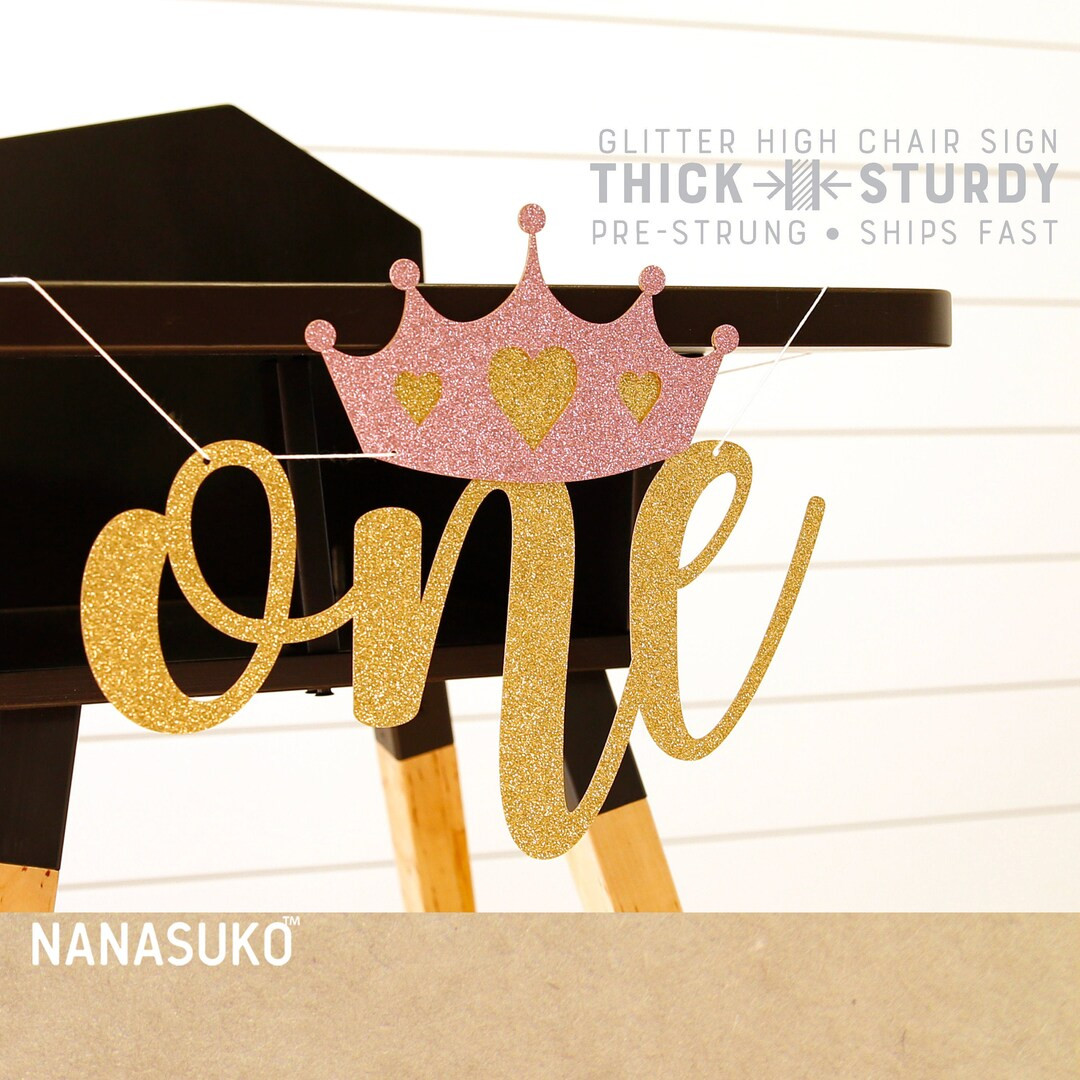 One High Chair Banner With Tiara, Little Princess Theme, Royal Princess Birthday, 1st Birthday De... | Etsy (US)