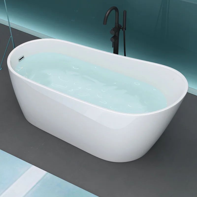 60" x 31" Freestanding Soaking Acrylic Bathtub | Wayfair North America