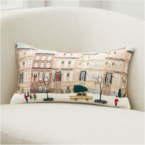 Nicole Cicak Holiday Brownstone Pillow Cover | West Elm (US)