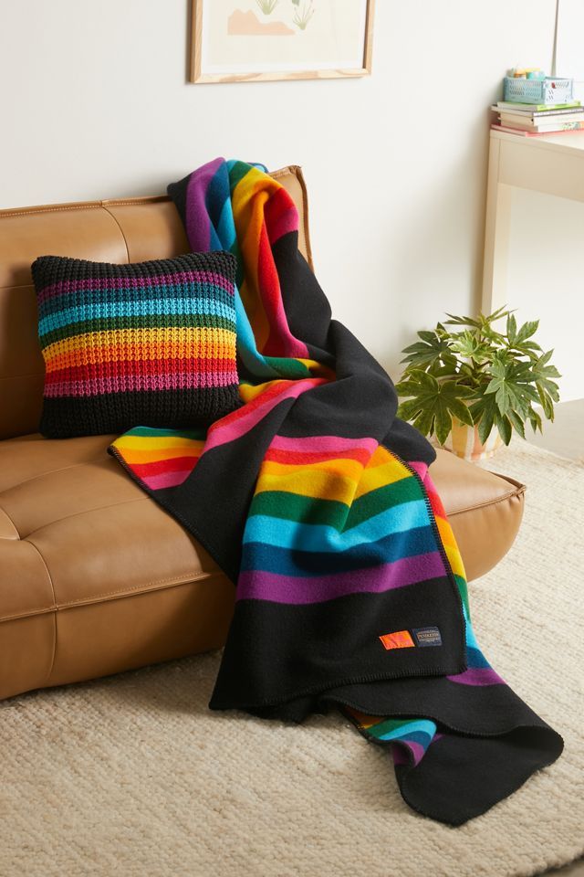 Pendleton UO Exclusive Rainbow Wool Bed Blanket | Urban Outfitters (US and RoW)