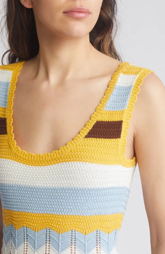 Nellis Stripe Sleeveless Cotton Sweater Dress | Nordstrom