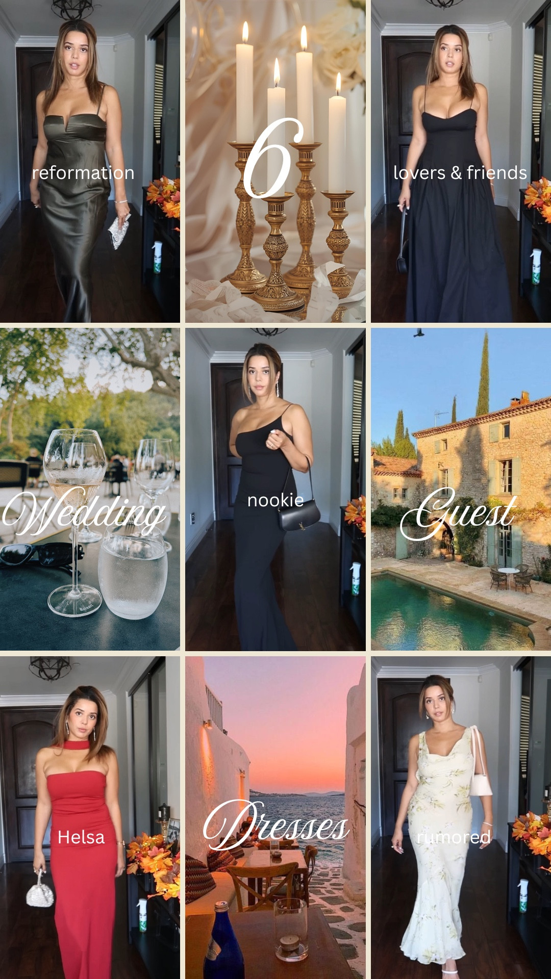 6 Wedding Guest Dresses i’m obsessed with! The silk Reformation dress is sold out so i tagged the most similar and also tagged accessories- some i saw and were immediately added to cart 💕

#LTKStyleTip #LTKParties #LTKWedding