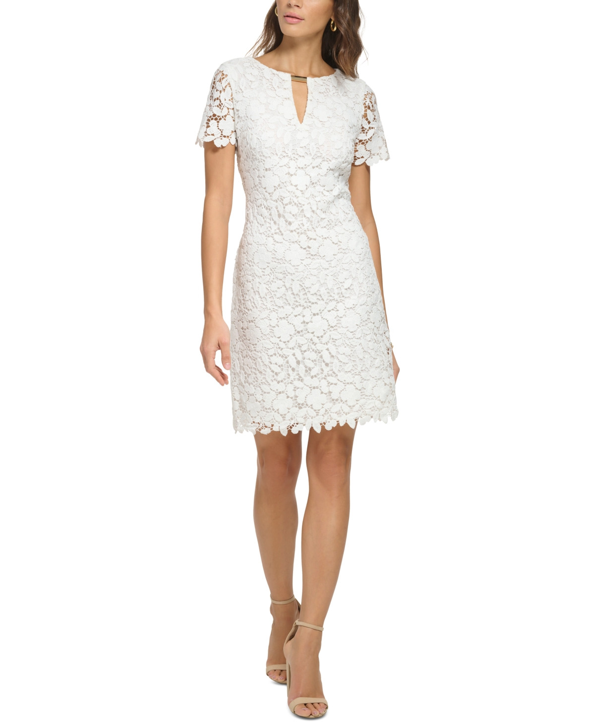 kensie Women's Lace Keyhole-Cutout Sheath Dress | Macys (US)