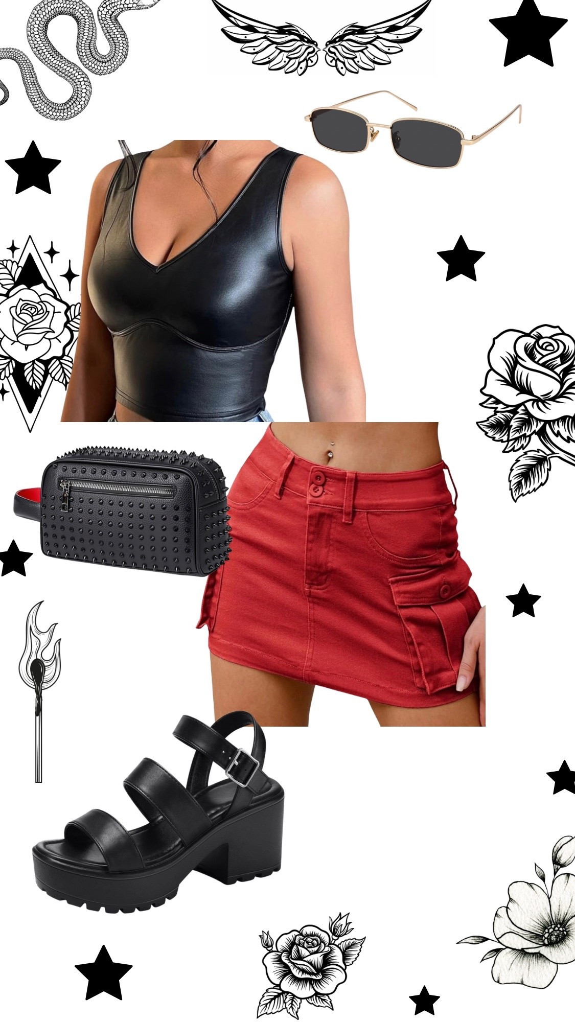 Edgy night out outfit from Amazon 

#LTKgrwm #LTKootd #LTKMidsize