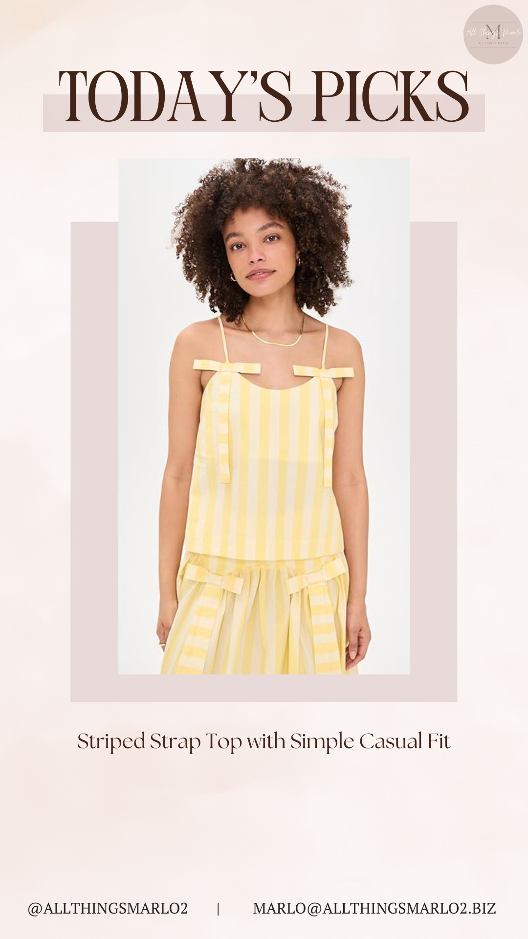 Striped Strap Top with Simple Casual Fit 

 #LTKootd #LTKWorkwear #LTKTravel