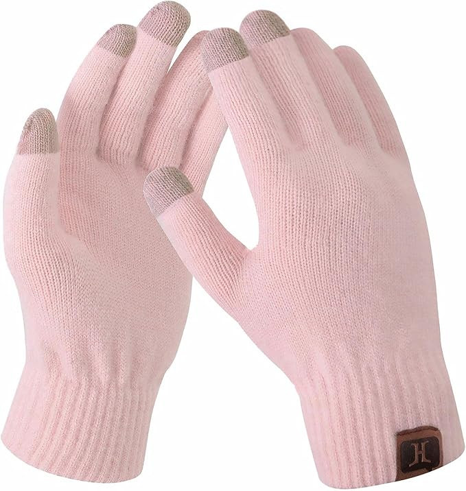 FZ FANTASTIC ZONE Women's Winter Touchscreen Wool Magic Gloves Warm Knit Fleece Lined for Women | Amazon (US)