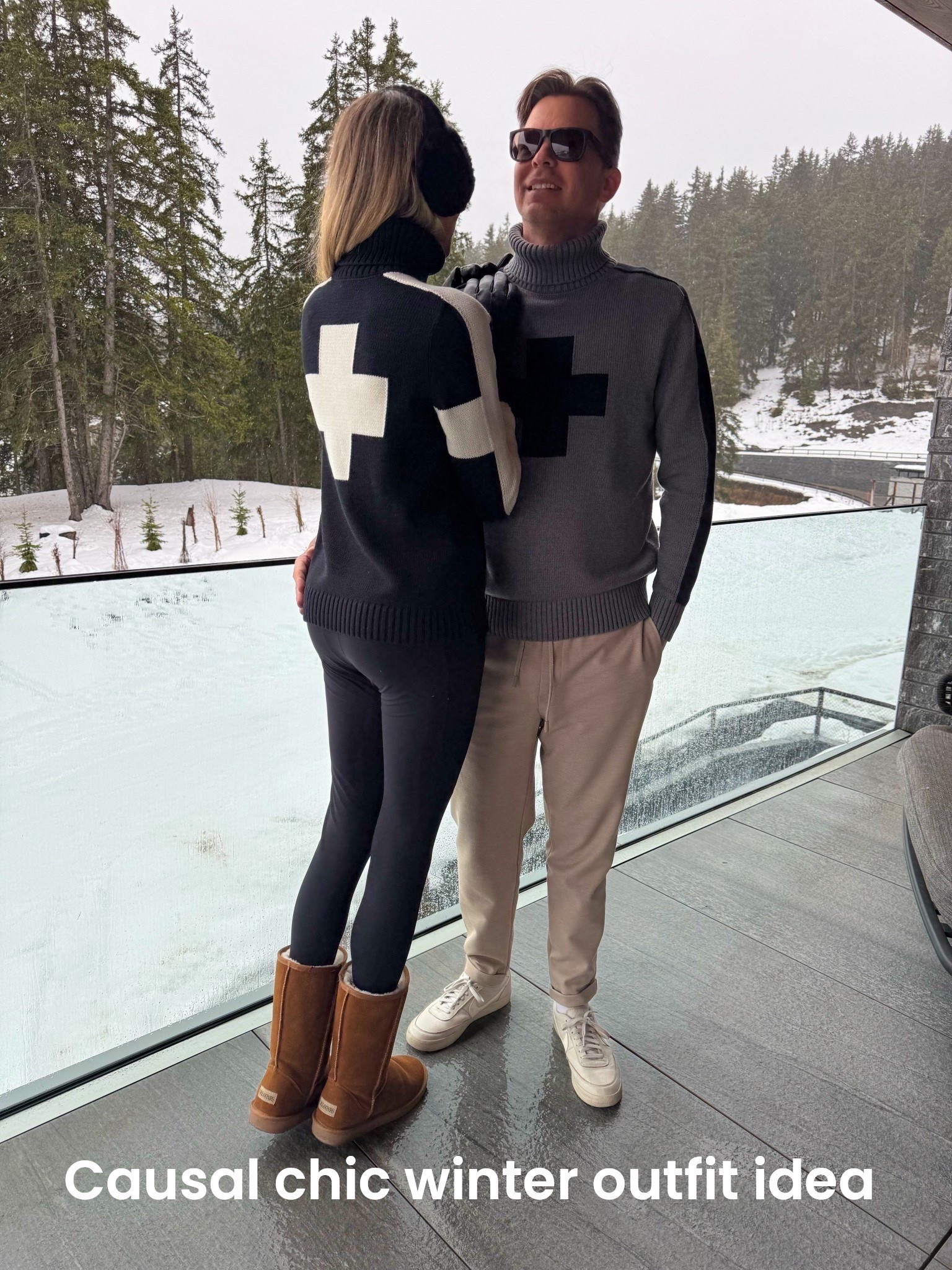 Casual chic winter outfit that I wore in Switzerland! 
Fits true to size and I’m wearing size small 
Snow outfit 
Winter outfit 
Apres sweater 
Boots
Apres ski outfit 

#LTKU #LTKootd #LTKTravel