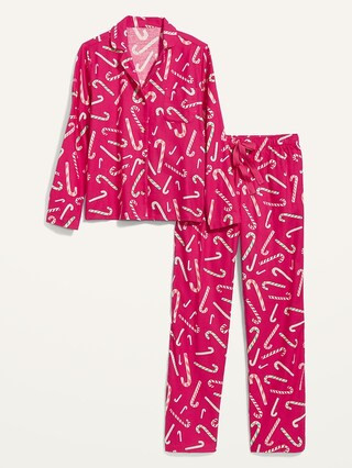 Matching Printed Flannel Pajama Set for Women | Old Navy (US)