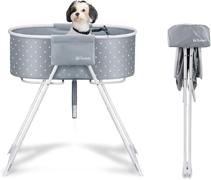 Furesh Little Dipper Dog Bath Tub and Wash Station for Bathing Shower and Grooming, Elevated Fold... | Amazon (US)