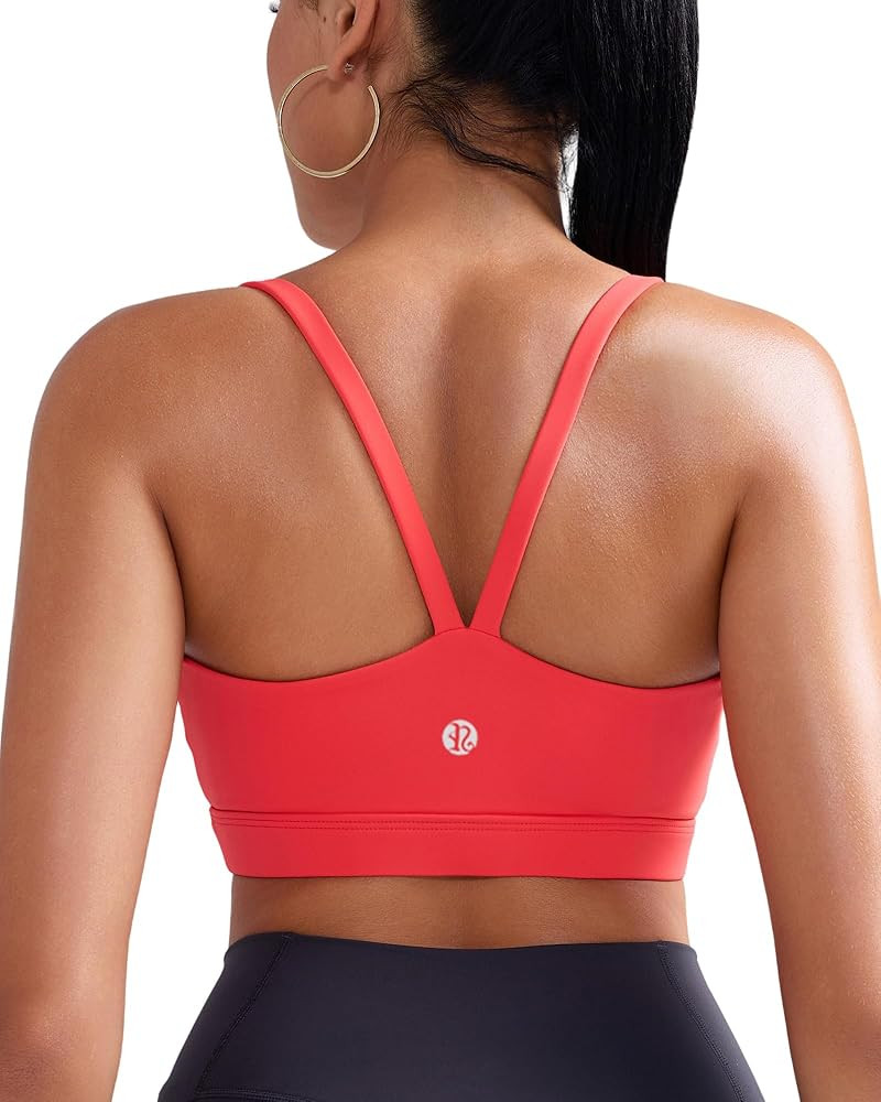 RUNNING GIRL Sports Bras for Women,Light Impact Molded Cup Strap Sports Bra with Sewn in Pads,Bes... | Amazon (US)