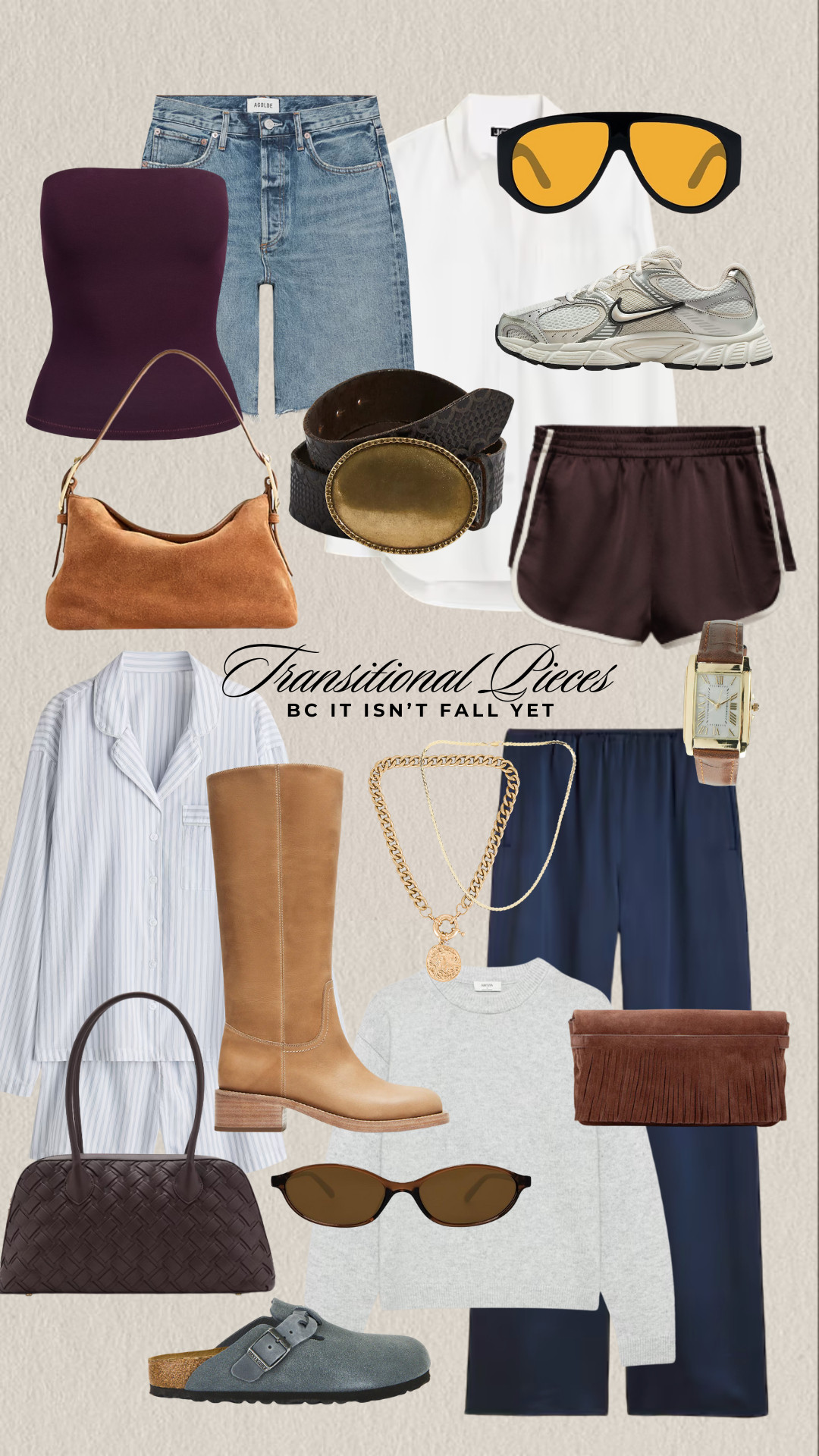 Transitional Fall Pieces - im in love!!! but definitely not ready for Fall time.... 

fall l outfit l basics 

 