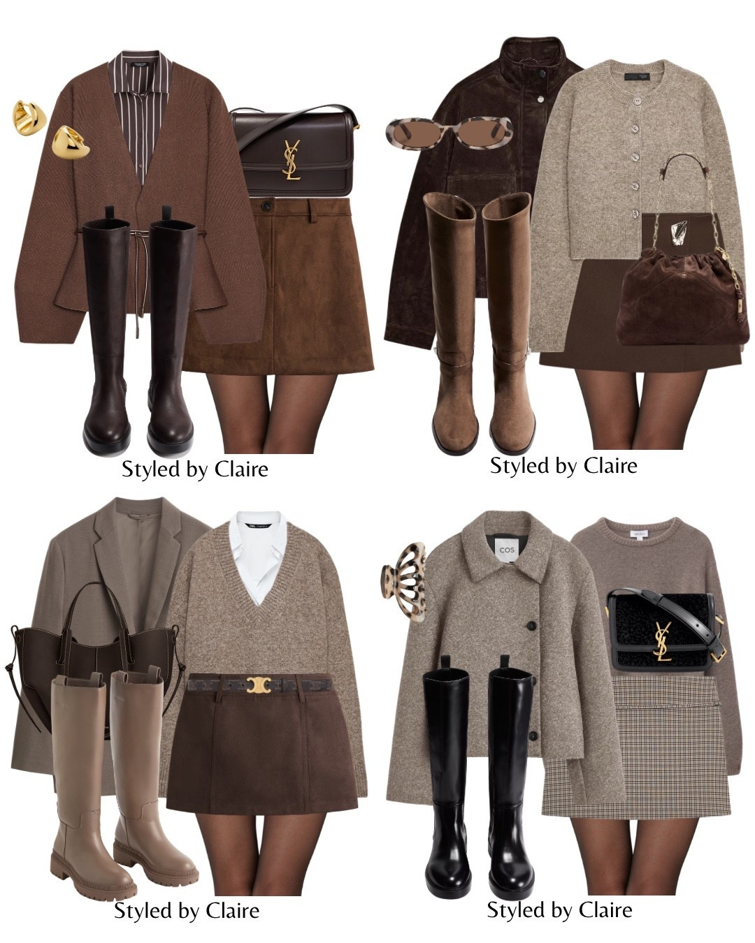 KNEE HIGH BOOTS❤️‍🔥
Tags: H&M brown beige suede black leather cardigan Zara tie belt mini skirt skort knit bomber jacket trending fashion blazer shirt stripe belt wool coat cos knitwear fashion autumn transitional layering inspo outfit ideas chic women’s style city break capsule wardrobe office work wear 

#LTKautumn #LTKstyletip #LTKshoes