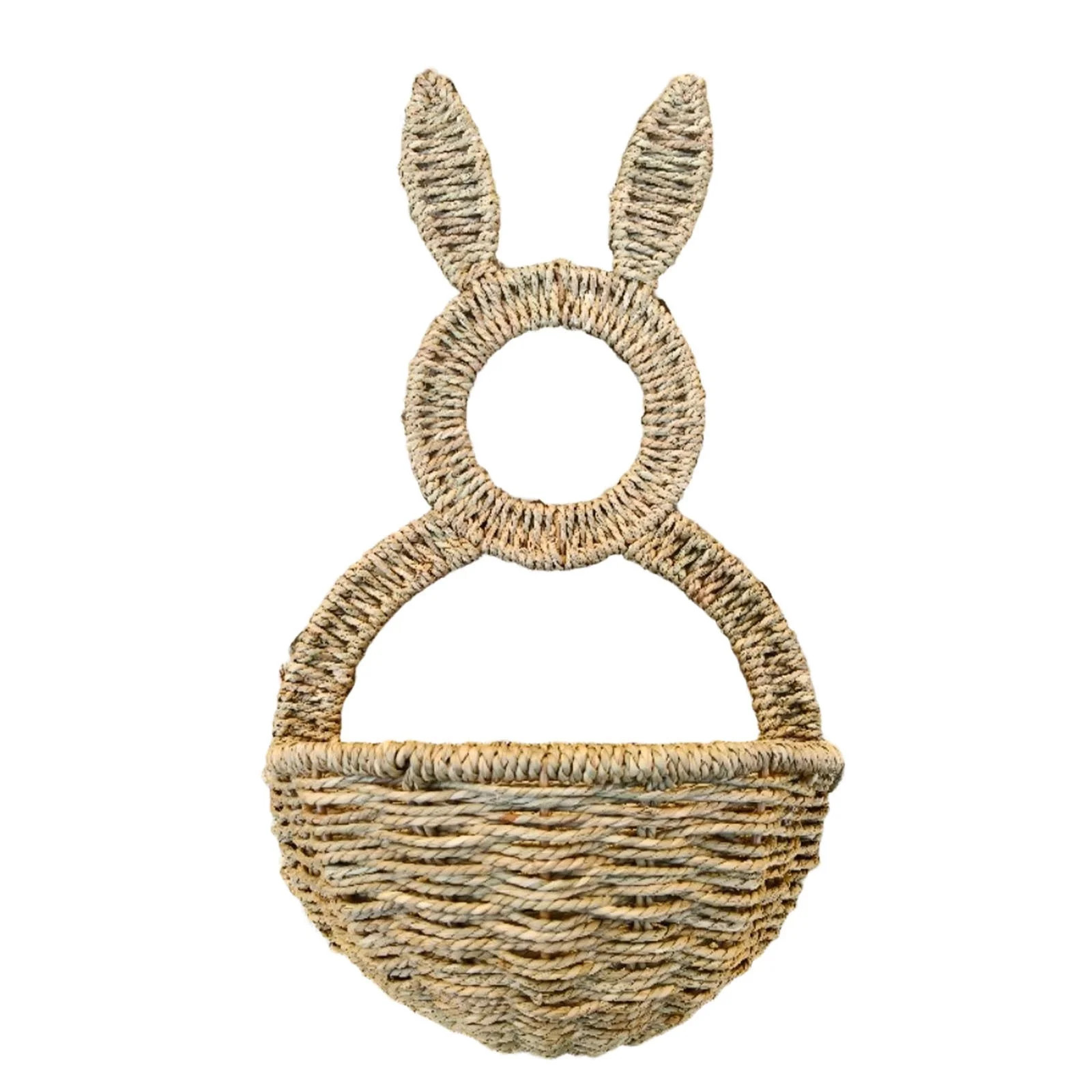 Danhjin Bunny Basket Hanging Wall Pocket Spring Decor, Hand Woven Hanging Basket Wicker Bunny Eas... | Walmart (US)