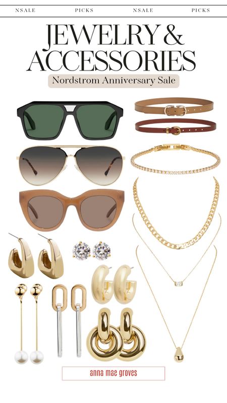 Nordstrom anniversary sale accessories. What accessory is your favorite? 

Gold necklaces, chunky earrings, statement earrings, sunglasses, belts. 

#LTKOver40 #LTKStyleTip #LTKxNSale