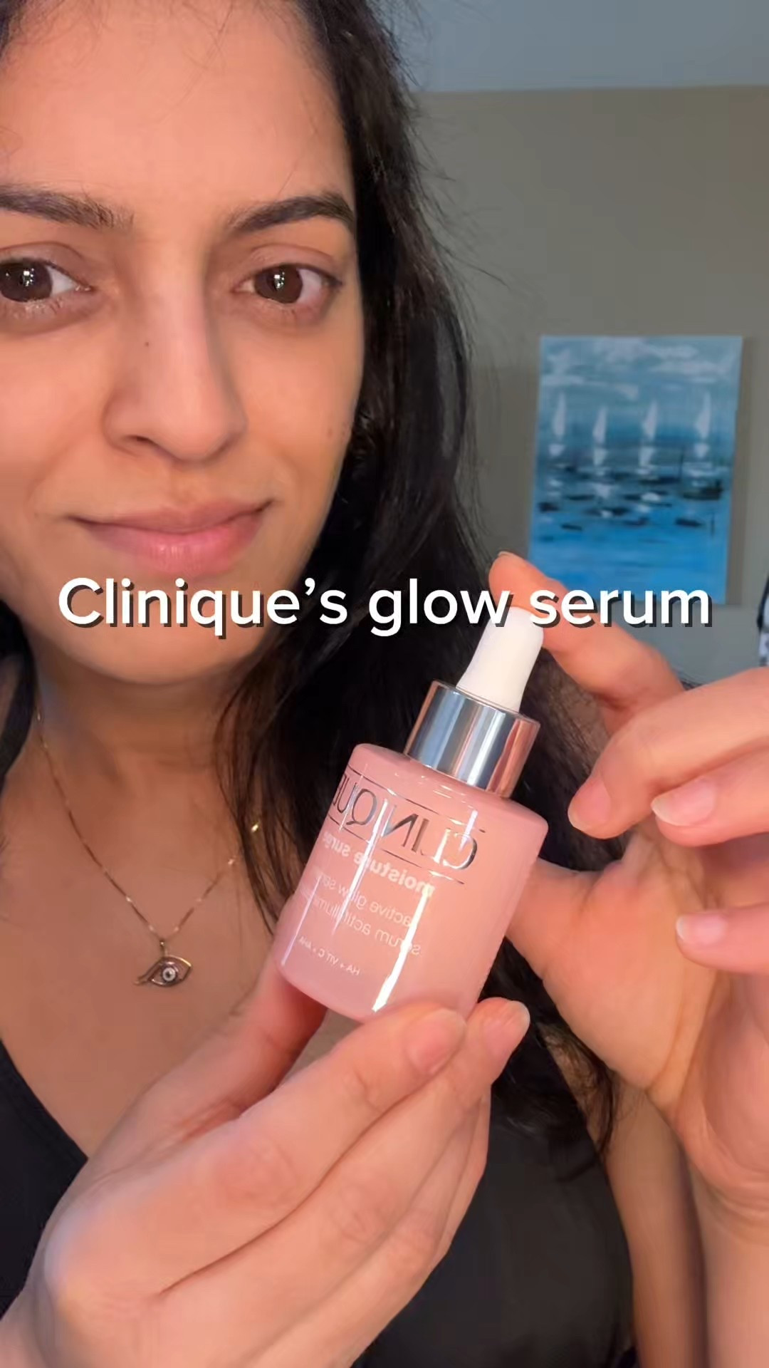 Cliniques moisture surge active glow serum with hyaluronic acid that supercharges your skin’s moisture level, while the vitamin C brightens and the lactic acid exfoliates the skin. It’s a power packed, three in one serum. I use it in the morning, and it’s perfect to give that base layer glow and hydration. I use sunscreen after the serum and then layer it with makeup.  It’s the vitamin C combo I was looking for!

#clinique #cliniqueserum #cliniqueproducts #vitaminc #lacticacid #hyaluronicacid #faceserum #viralserum #2025skincareroutine #skincareroutine #skincare #skinrejuvenation #exfoliateyourskin #glowserum #faceglow