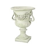 Christopher Knight Home Buena Outdoor 24" Cast Stone Urn, White color with green Moss | Amazon (US)