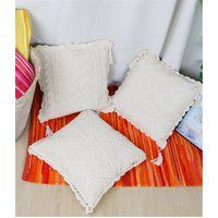 Bohemian Handmade Woven Pillow Cover Beige Cotton Linen Tassel Art Throw Home Soft Decor Photography | Etsy (US)