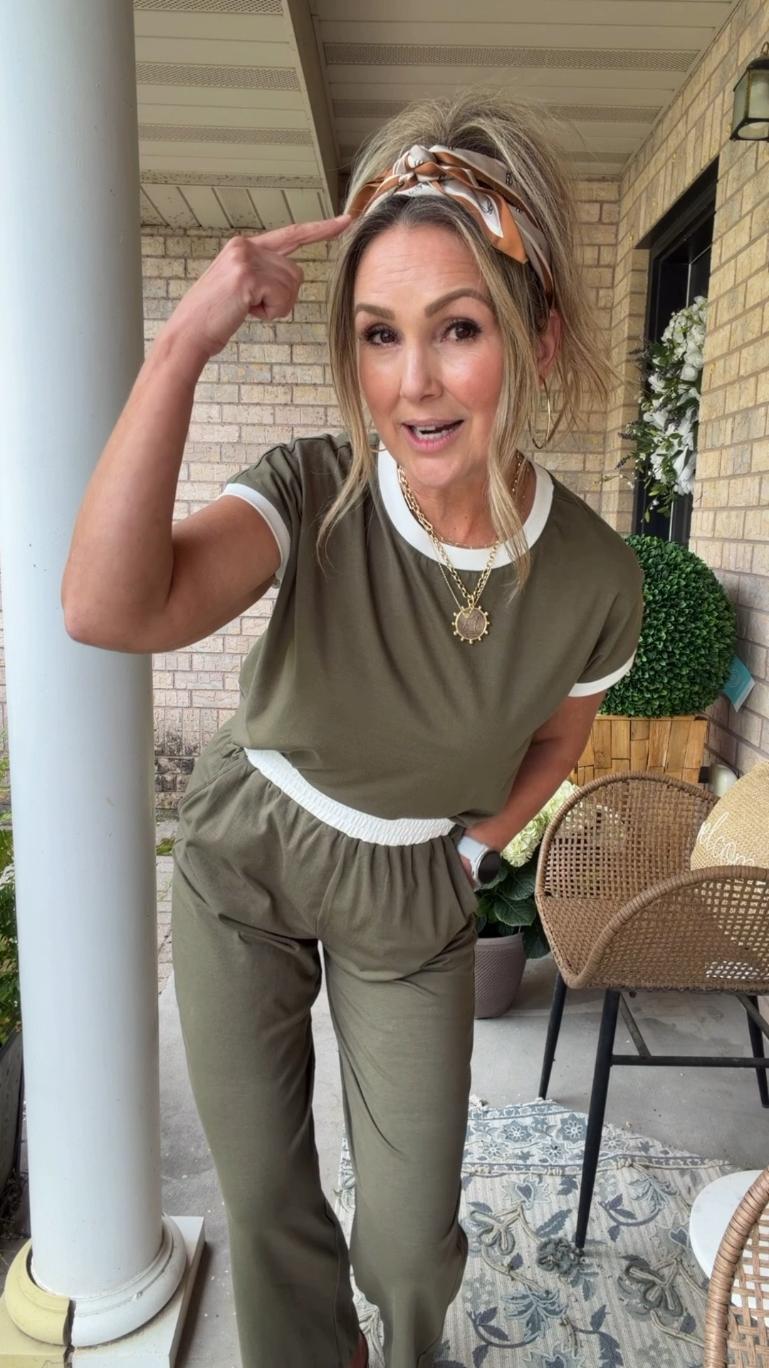 It’s a casual work from home outfit day today! 

Love this two piece set with white trim! Wearing size M. 

With the cutest jelly shoes! 

#WomenOver50 #WhatToWear #CasualOutfit ￼

#LTKootd #LTKOver40 #LTKdayinmylife