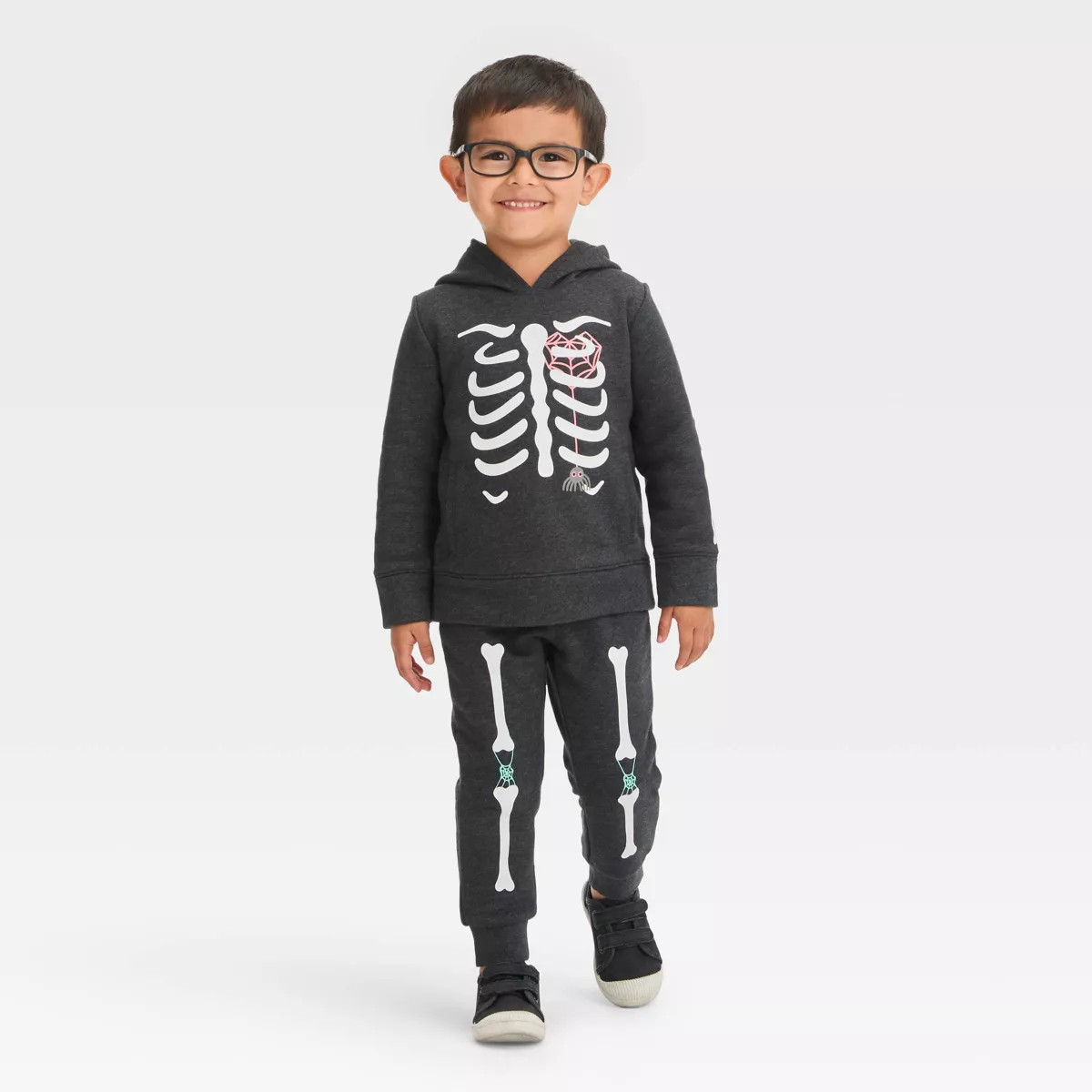 Toddler Boys' Halloween Hooded Top and Fleece Jogger Pants Set - Cat & Jack™ Black | Target