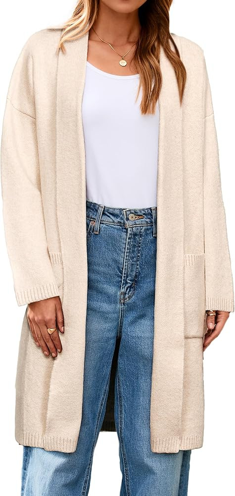 Simplee Womens Long Cardigan Sweaters Color Block Chunky Knit Oversized Sweater Coats Coatigan Fa... | Amazon (US)