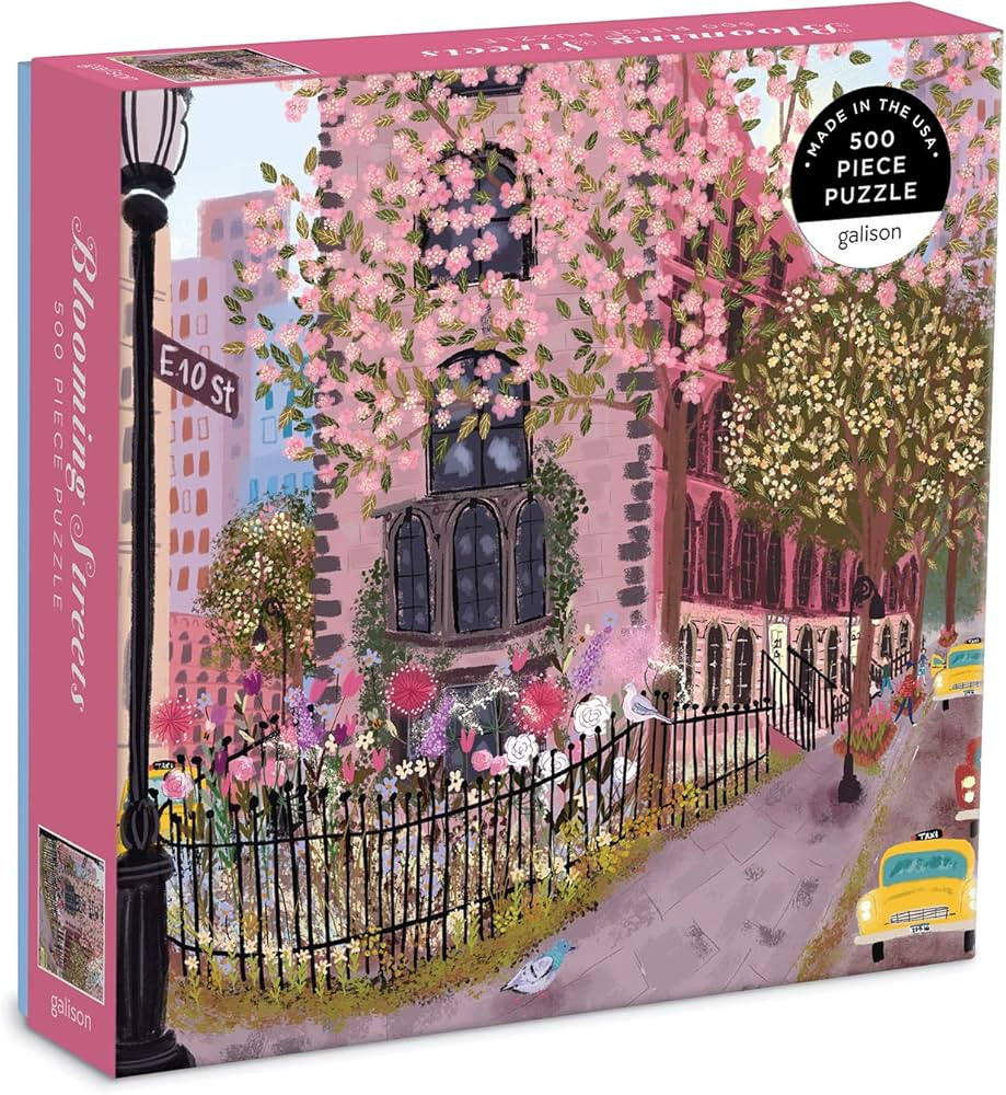 Galison Blooming Streets 500 Piece Puzzle from Galison - Beautifully Illustrated Jigsaw Puzzle of... | Amazon (US)