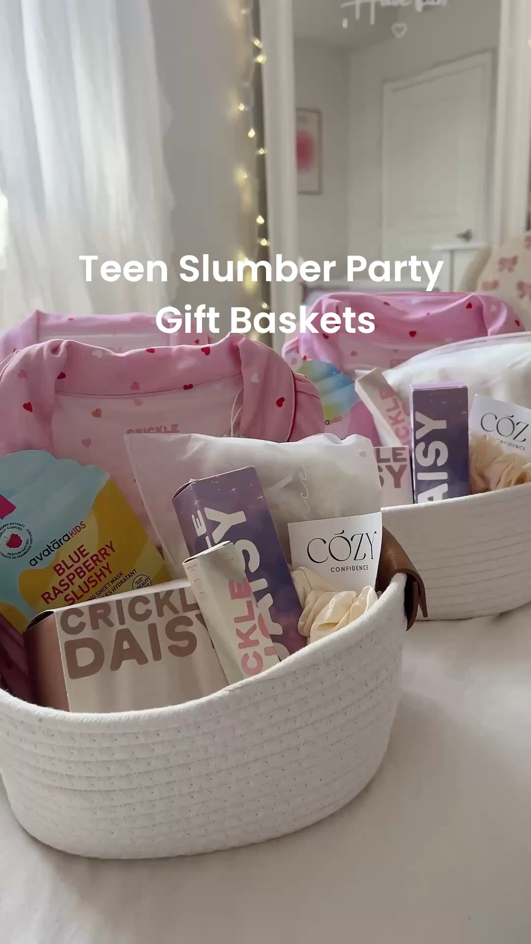 Teen slumber party! 🎂🥳🌸☁️

Cutest items for a girls slumber party gift basket to make the night so girly and fun!

🌸 Matching pjs 🌸 Cute candles 🌸 Lavendar pillow mists 🌸 Marshmallow lip balm 🌸 Face Masks 🌸 Heatless Curlers 🌸

#13thBirthday #SlumberParty #TeenGifts #MatchingPJs #HeatlessCurls #LTKhome

#LTKmomlife #LTKselfcare #LTKKids