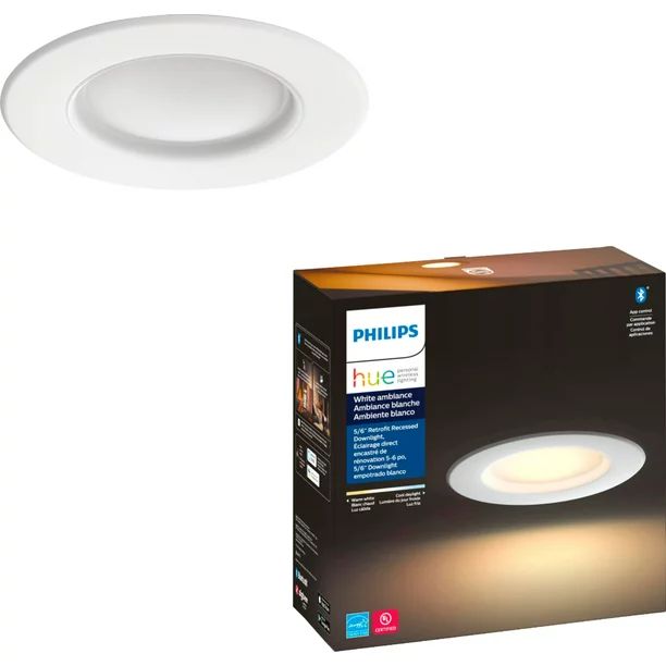 Philips Hue 5/6" White Ambiance Recessed Downlight | Walmart (US)