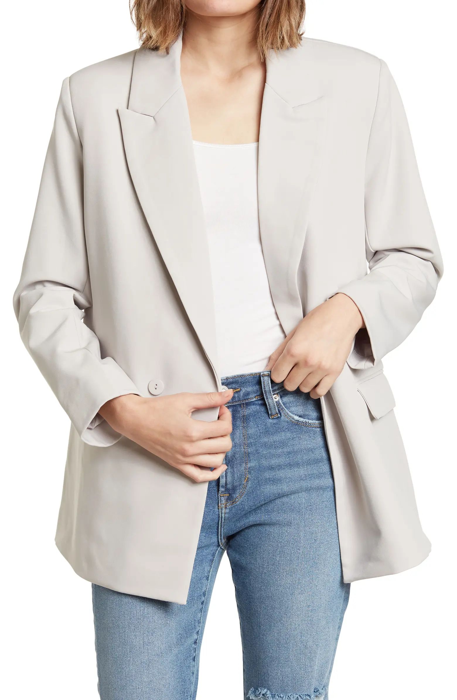 Oversize Double Breasted Peak Lapel Blazer | Nordstrom Rack