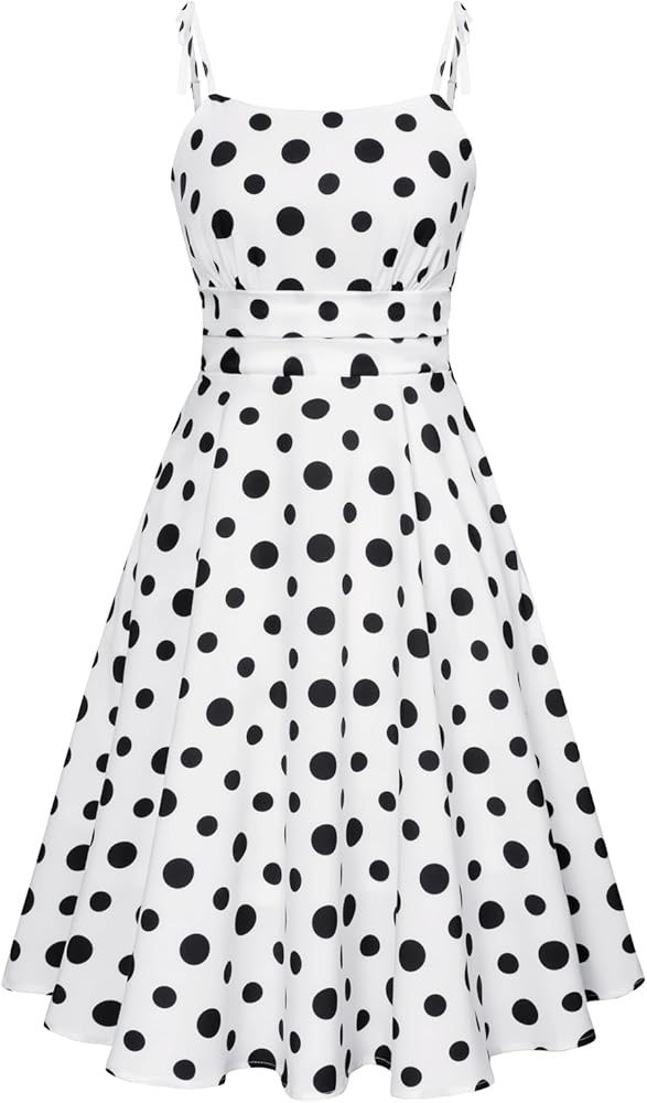 Belle Poque 2024 Summer Dresses for Women Spaghetti Strap Midi Sun Dress Cute Casual Dress with P... | Amazon (US)