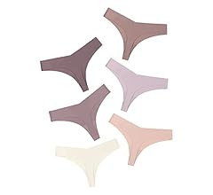 DEANGELMON Seamless Thongs for Women No Show Thong Underwear Women Comfortable Multiple Pack | Amazon (US)