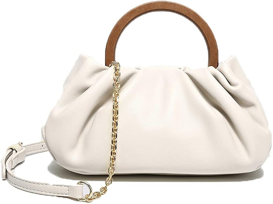 Shaelyka Women Dumpling Shoulder Bag with Long Shoulder Strap, Chain Cloud Pouch Bag | Amazon (US)