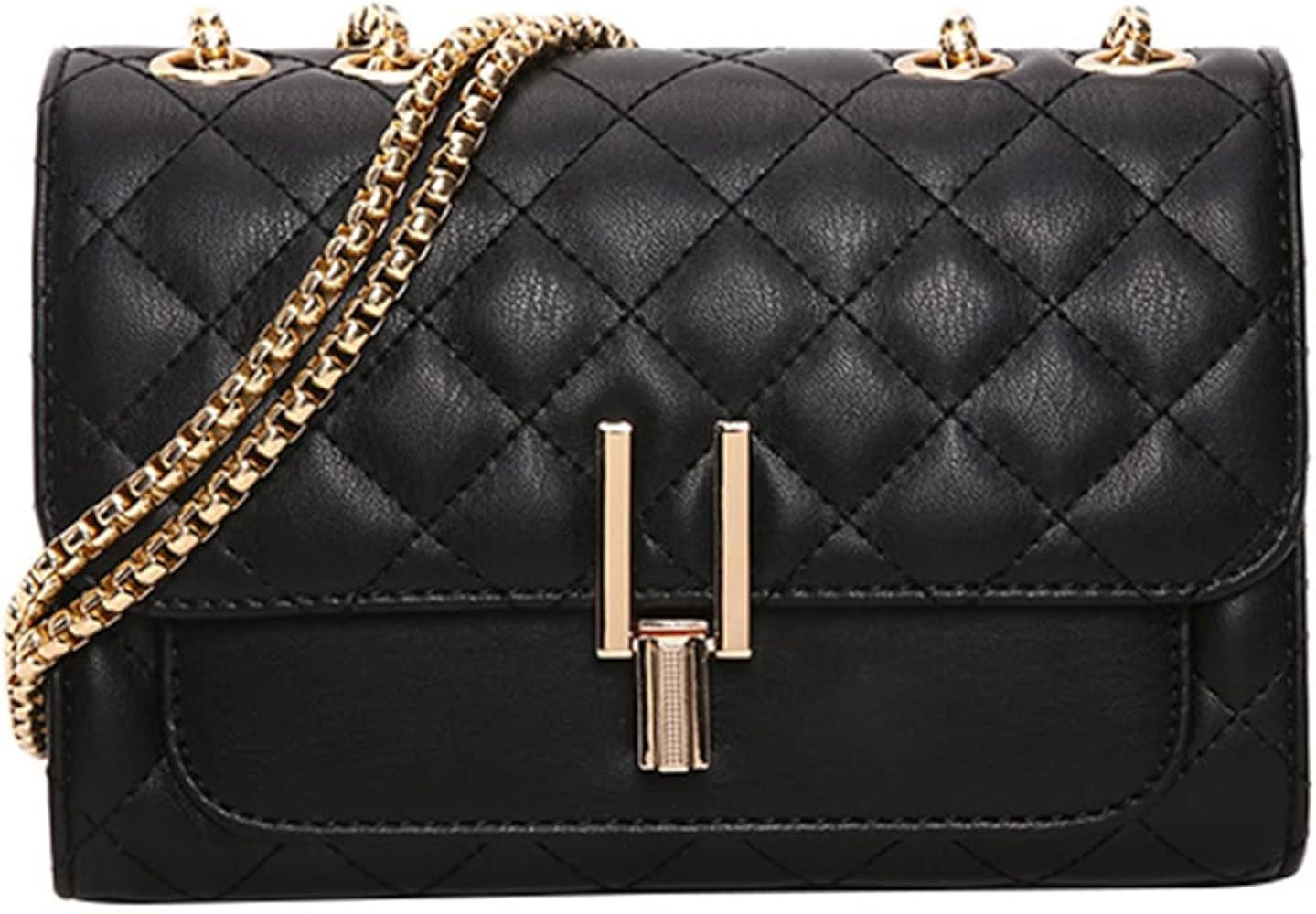 YXBQueen Designer Crossbody Bags for Women Quilted PU Leather Handbag Designer Chain Bags Flap Ha... | Amazon (US)