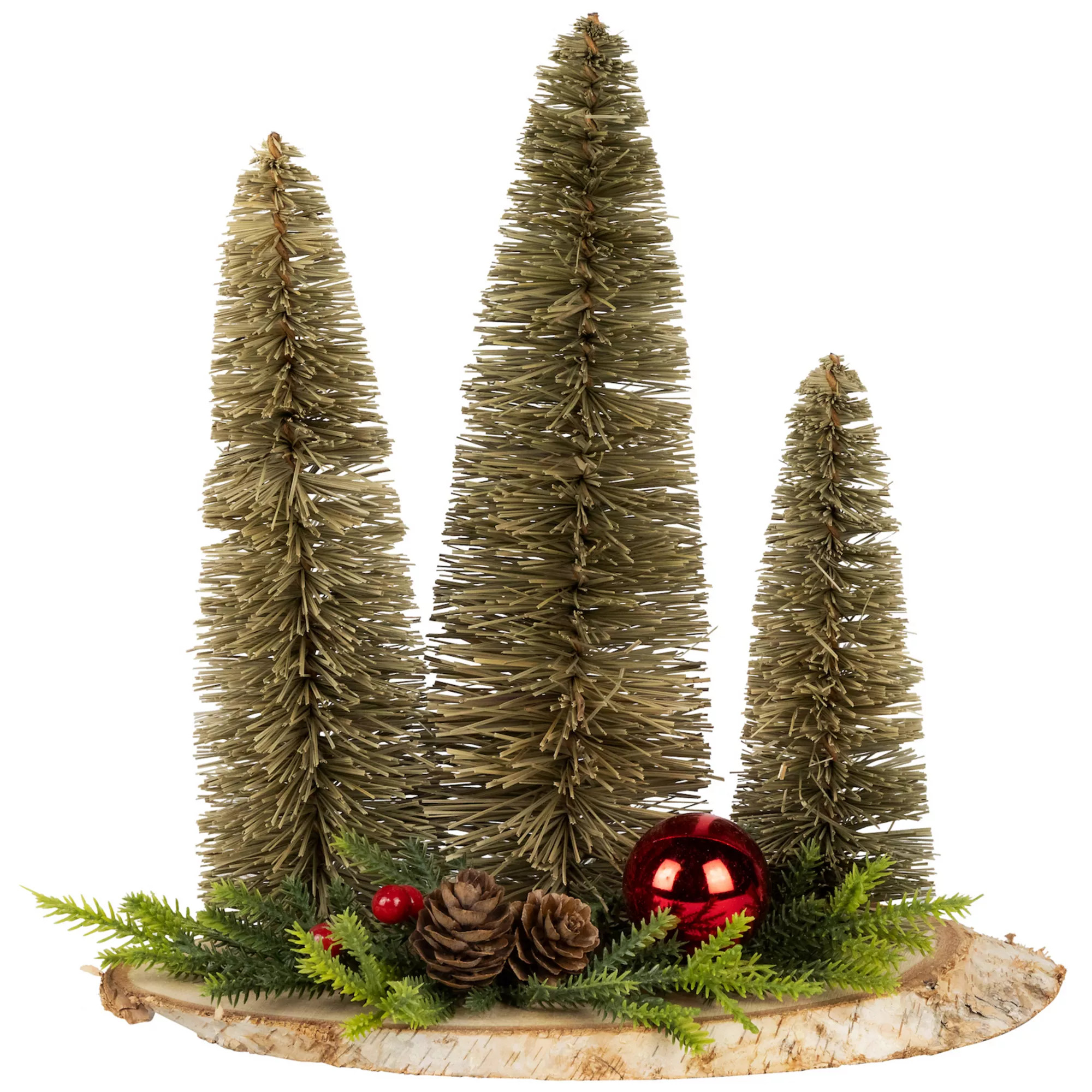 Northlight 10.25-in. Bottle Brush Trees Trio Christmas Table Decor | Kohl's