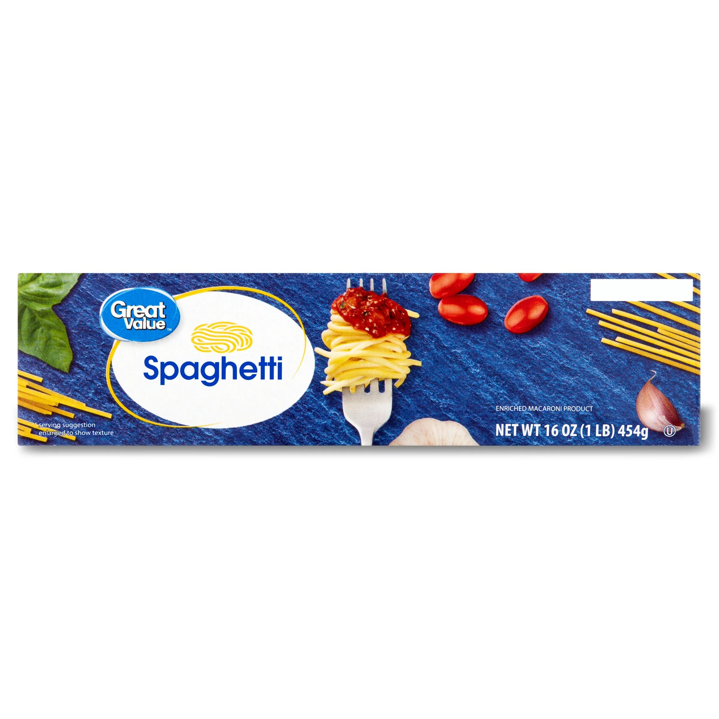 Great Value Spaghetti 16oz | Walmart (US)