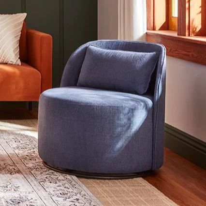 Better Homes & Gardens Juliet Modern Arch Swivel Chair, Navy | Walmart (US)