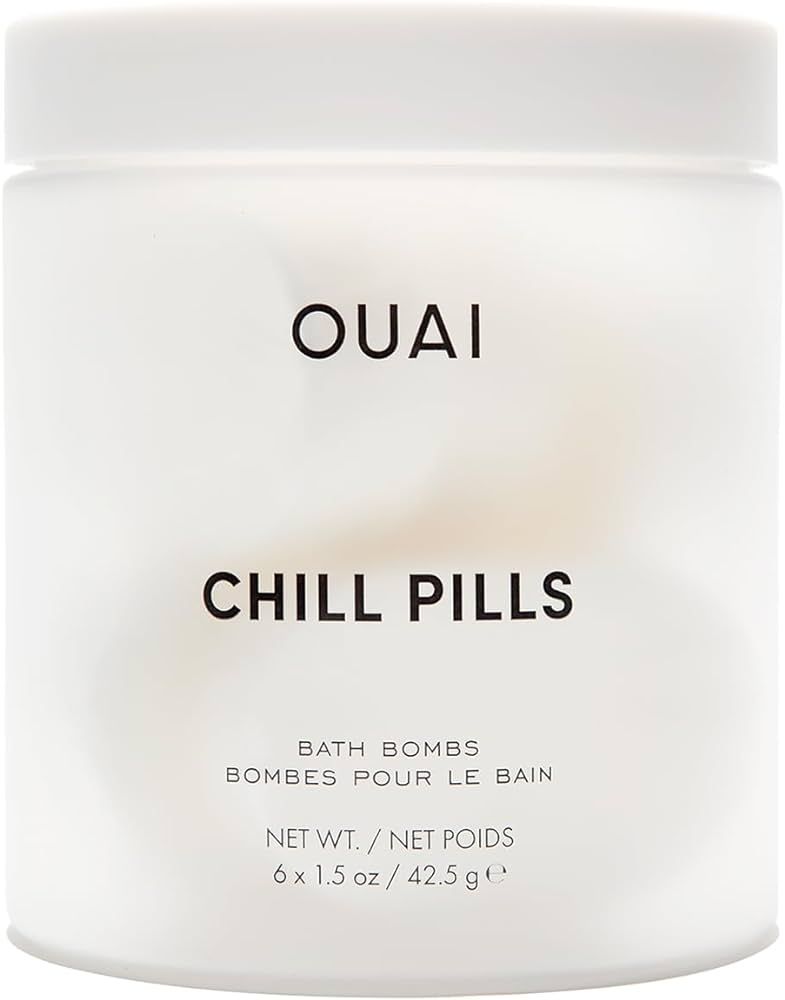 OUAI Chill Pills - Bath Bombs Scented with Jasmine and Rose - Safflower, Hemp Seed & Jojoba Oil t... | Amazon (US)