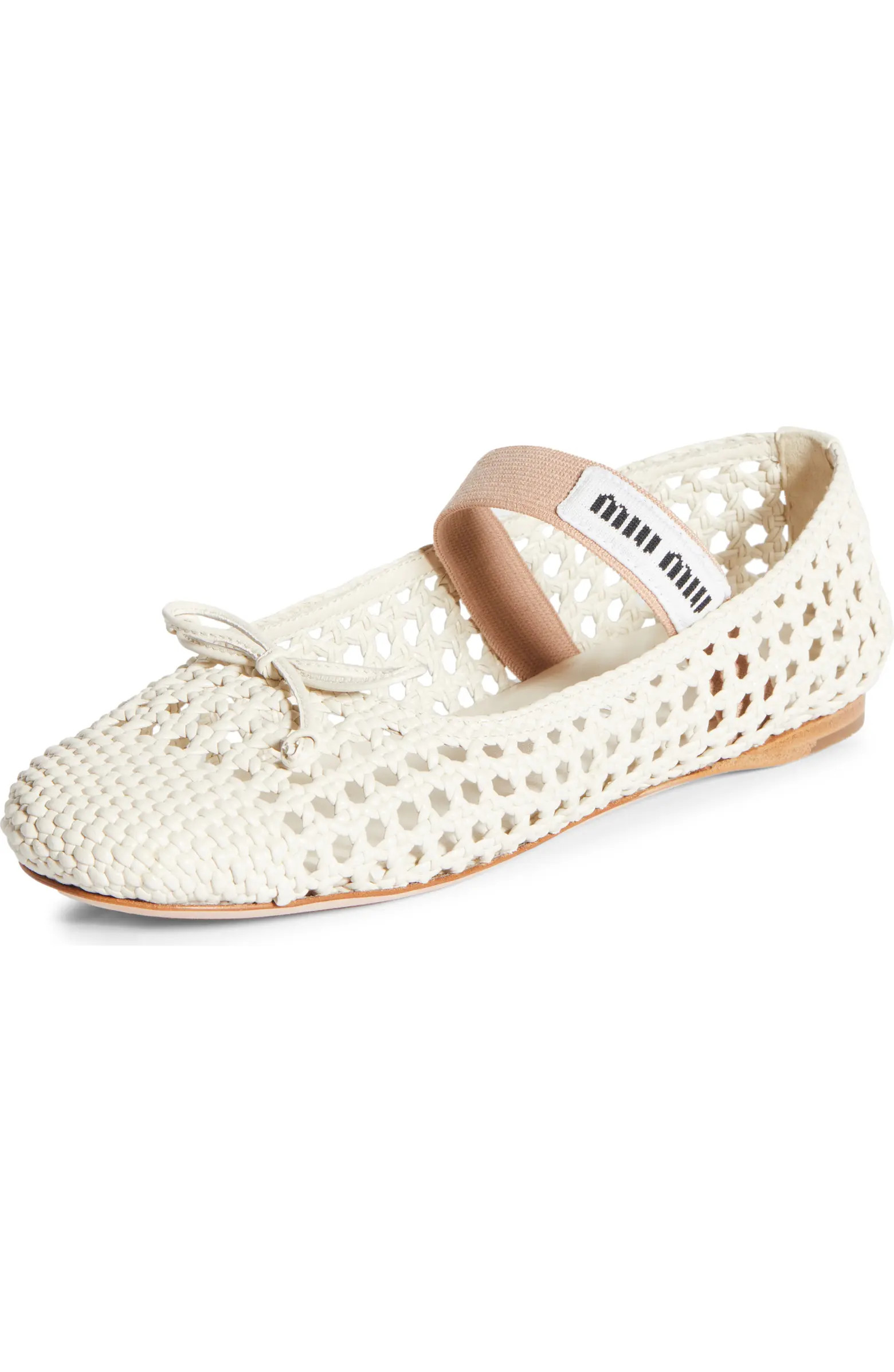 Miu Miu Woven Mary Jane Ballet Flat (Women) | Nordstrom | Nordstrom