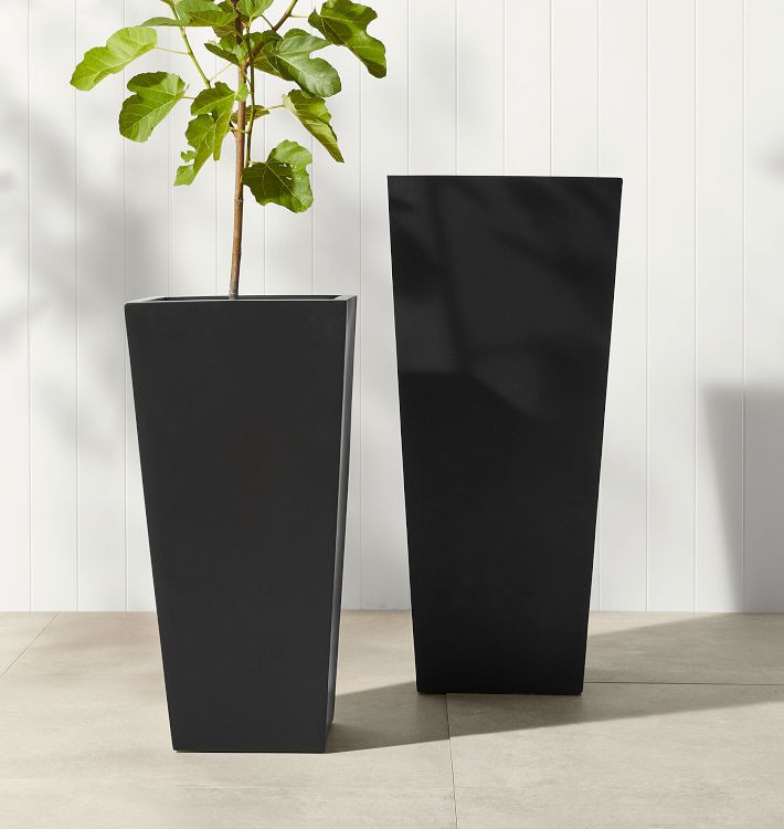 Modern Fiberstone Tapered Planters | Rejuvenation