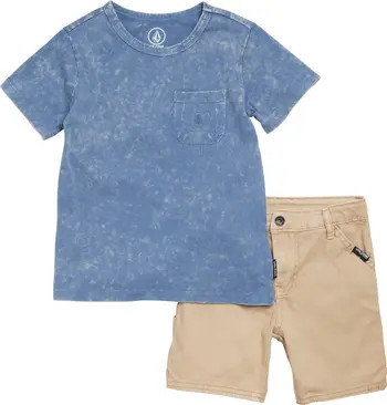 Kids' Pocket T-Shirt & Carpenter Shorts Set | Nordstrom Rack
