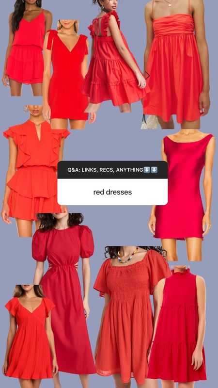 Red dresses!

// Mini dresses, cocktail dresses, football season, college outfits, college football, game day outfits

#LTKunder100 #LTKU #LTKSeasonal
