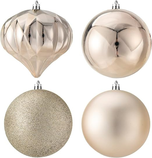 Blivalley 4" Christmas Ball Ornaments 4pcs Shatterproof Christmas Decorations Large Hanging Balls... | Amazon (US)