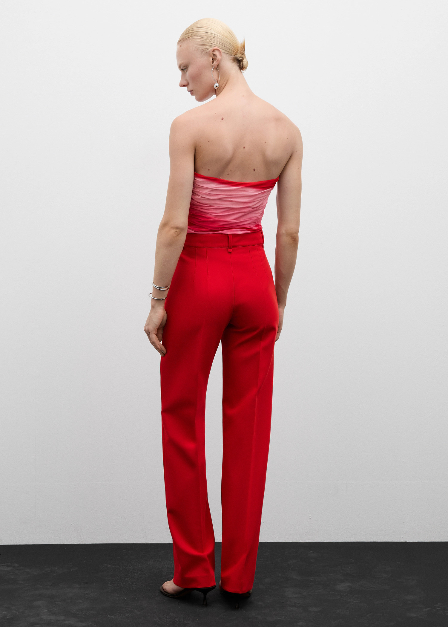 Straight-fit trousers with decorative seams - Women | MANGO USA | Mango (US/MX/AU)