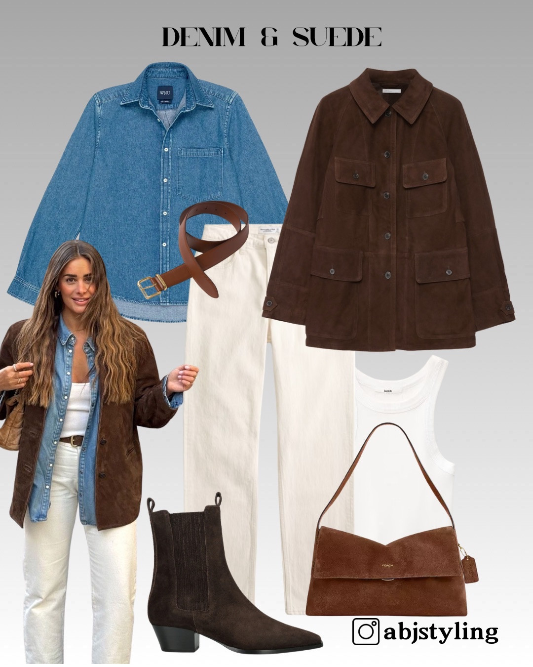 Denim & Suede 🤎

Blue denim, cream trousers and chocolate suede is such an easy early-autumn mix. I love the contrast between the cooler denim and all the warm brown accessories.

Styling tip: repeat the brown in two or three smaller places — belt, shoes, bag — so the jacket feels connected to the rest of the outfit.

#LTKuk #LTKautumn #LTKjeans