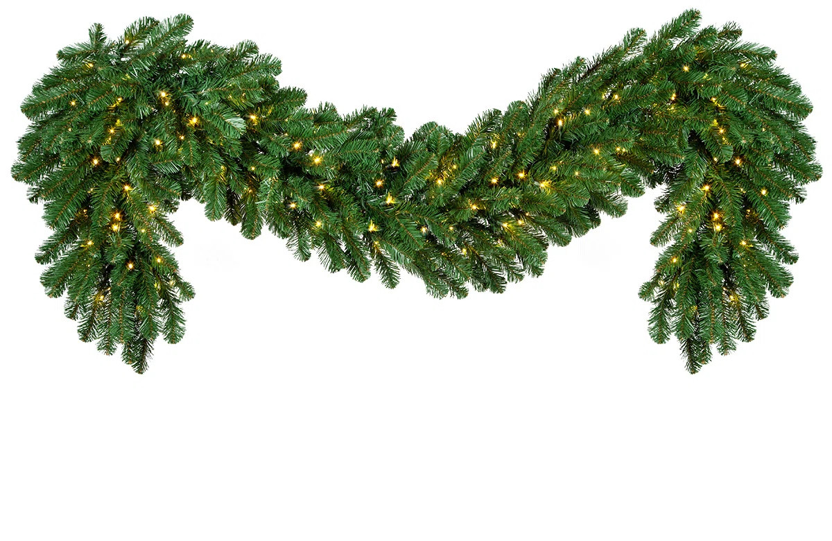The Holiday Aisle® Fir Pre-Lit Garland & Reviews | Wayfair | Wayfair North America