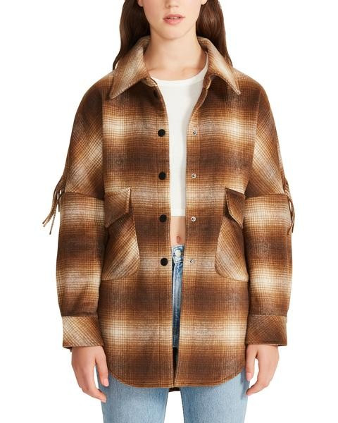 FRINGE WITH BENEFITS COAT BROWN | Steve Madden (US)