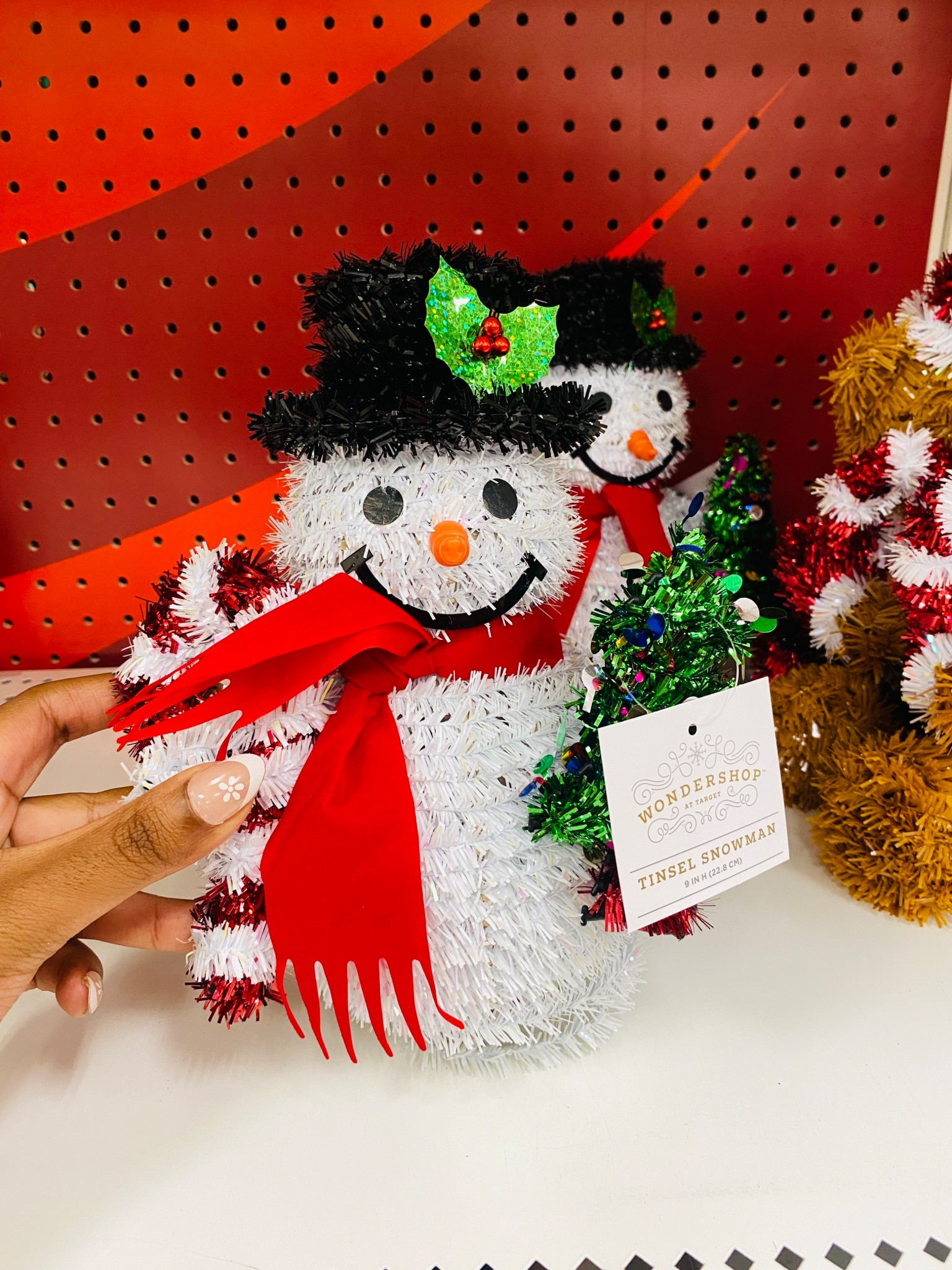 Tinsel mini desktop snowman Christmas decor 

#LTKHome #LTKSeasonal